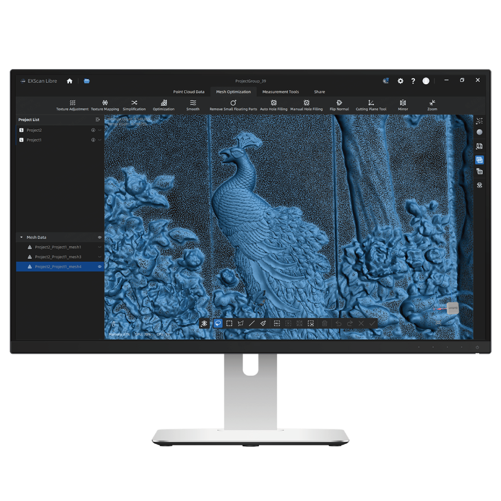 Flux travail EinScan Libre scanner 3D Flux travail EinScan Libre scanner 3D